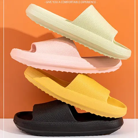 2025 Nieuwe Mannen EVA Platform Cloud Slippers Zachte Zool Sandalen Antislip Slaapkamer Slides Mannelijke Gezellige Thuis Schoenen Zachte Zool Strand Slides