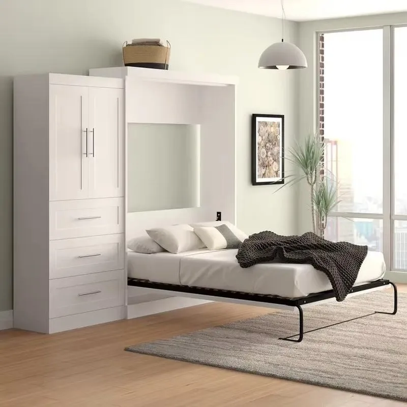 OEM Hidden Wall Deformable Queen/King Murphy Bed New Arrival Wooden Bedroom Set Wooden Panel Style Home Furniture