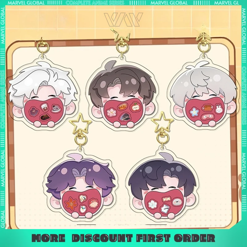 

7‌.5cm/2.95in Love and Deepspace‌ Q-version Big Mouth Rocking Keychain Double-sided Pattern Creative Acrylic Peripheral Pendants