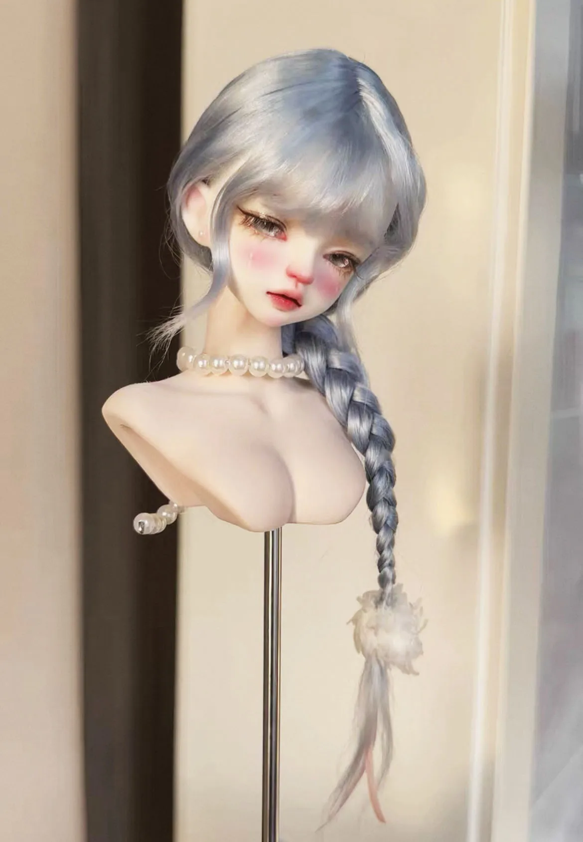 

Волосы для куклы, парик с твердым корпусом, парик 1/4 BJD, подходит для окружности головы куклы 17,5-18,5 см, бесплатная доставка