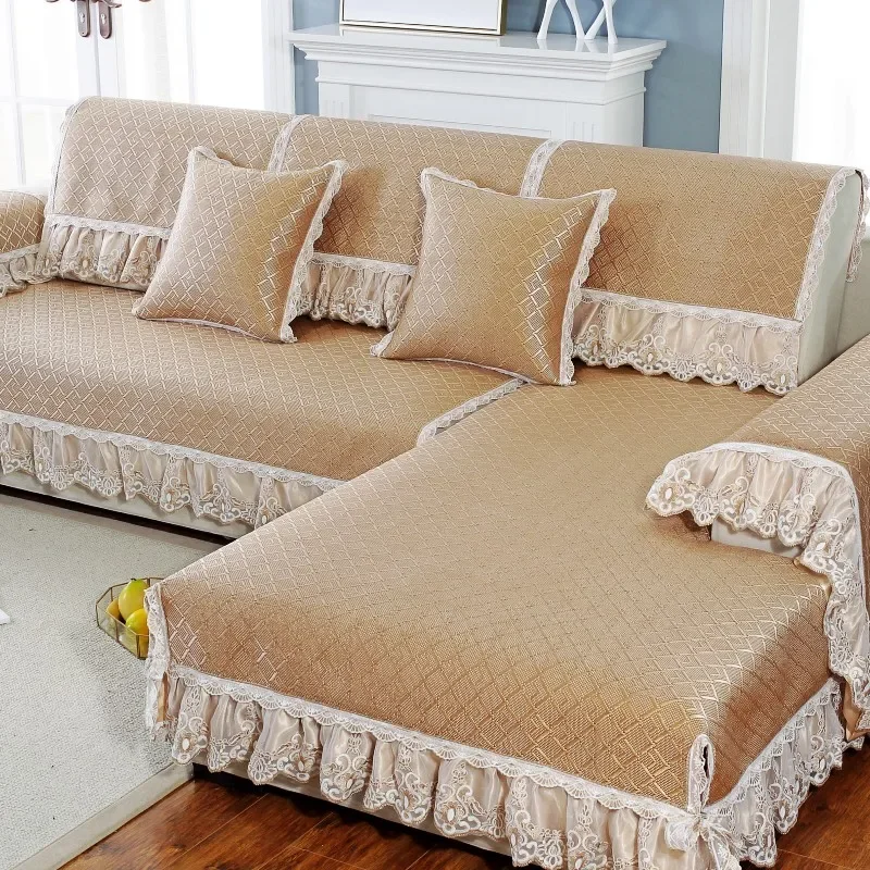 وسادة أريكة صيفية جديدة شاملة، حصيرة باردة، وسادة حصيرة من الخيزران والحرير الجليدي