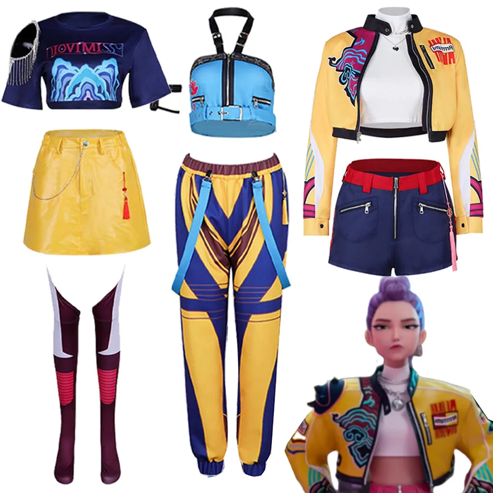 

Fancy Dress KPop Rumi Zoey Mira Cosplay For Girls Stage Clothing 2025 Cartoon Demon Hunter Costume Teen 6 to 14 Years Outfits