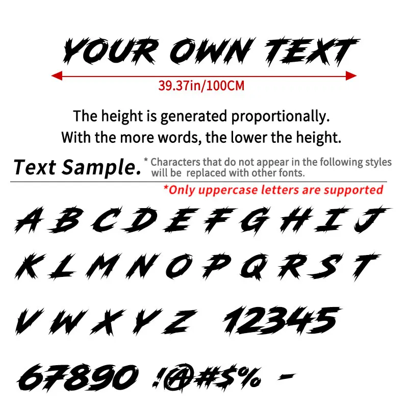 1PC Cool Font Custom Car Stickers Tuning Waterproof DIY Vehicle SUV Truck Front Windshield Rear Window Sunscreen Vinyl Decals