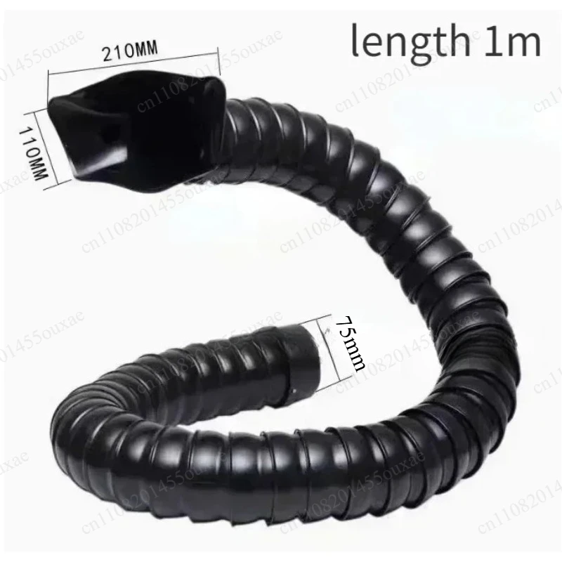 Industrial Smoke Extraction Duct 1 Meter Flexible Exhaust Pipe With Locatable Bamboo Tube And Air Collection Suction Hood