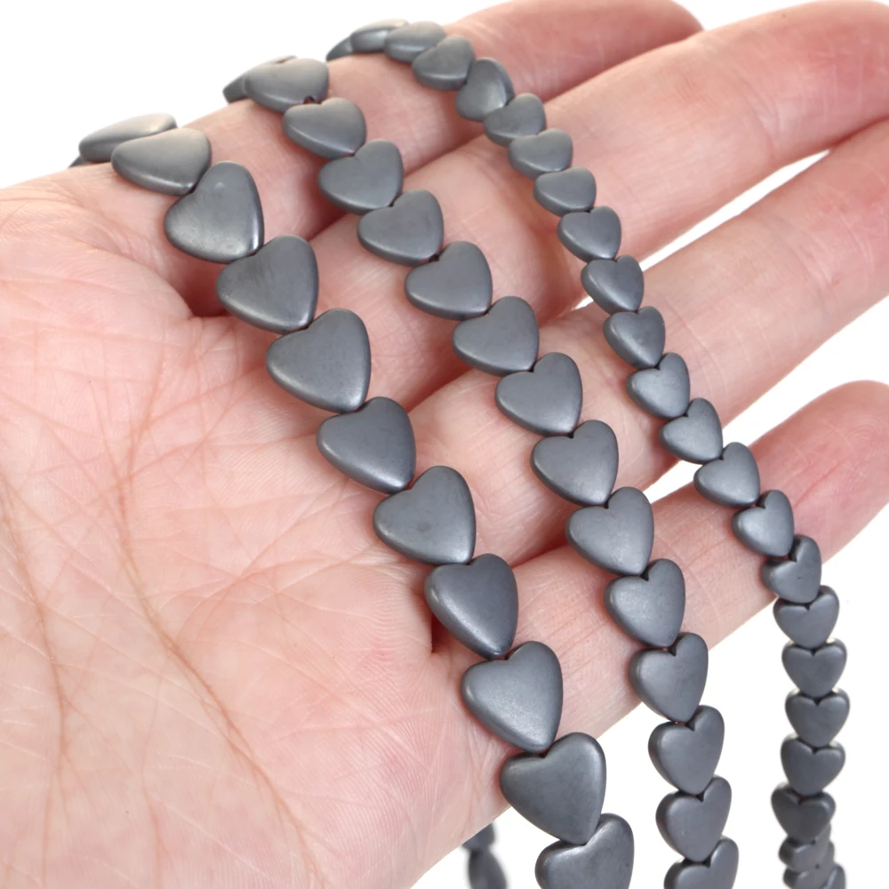 Natural Hematite Beads Black Matte Irregular Arrow Cross Heart Stone Beads For Jewelry Making Bracelet DIY Accessories 15\'\'