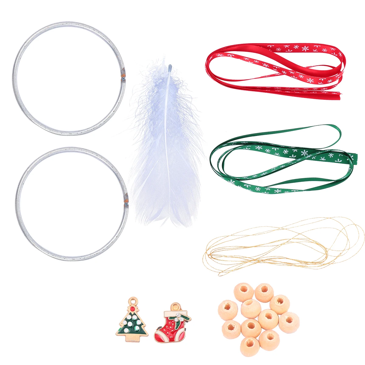 

2 Sets Dream Catcher Kit Dreamcatcher Craft Crafts Christmas Decor Material Bohemian Decorate DIY