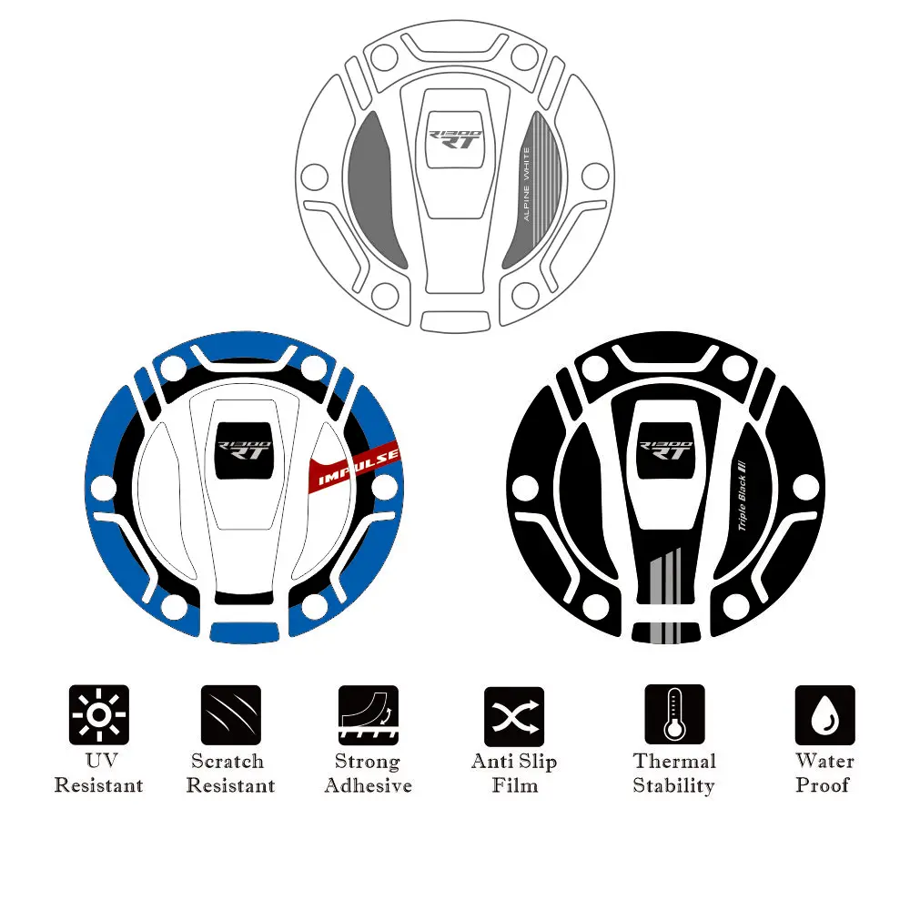 Motorcycle Fuel gas tank cap pad anti slip sticker declas protection for BMW R1300RT R 1300 RT