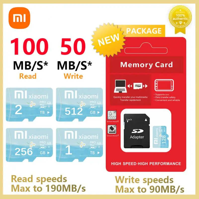 Xiaomi U3 A1 V30 класс 10 Micro Card 128 Гб 64 Гб 256 ГБ 512 ГБ высокоскоростная карта памяти SD TF карта с адаптером для Nintendo Switch