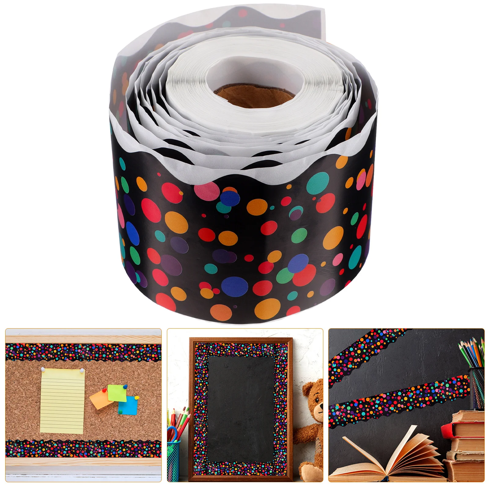 

Bulletin Board Border Stickers 1 Roll Decorative Trim Decals for Classroom Office DIY Thanksgiving Festival Accessories