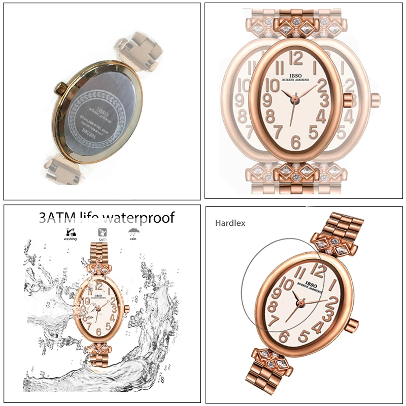 Original Luxury Brand Watches Women Golden Steel High Quality Waterproof Handwatches Female Elegant Small Oval Ladies Wristwatch