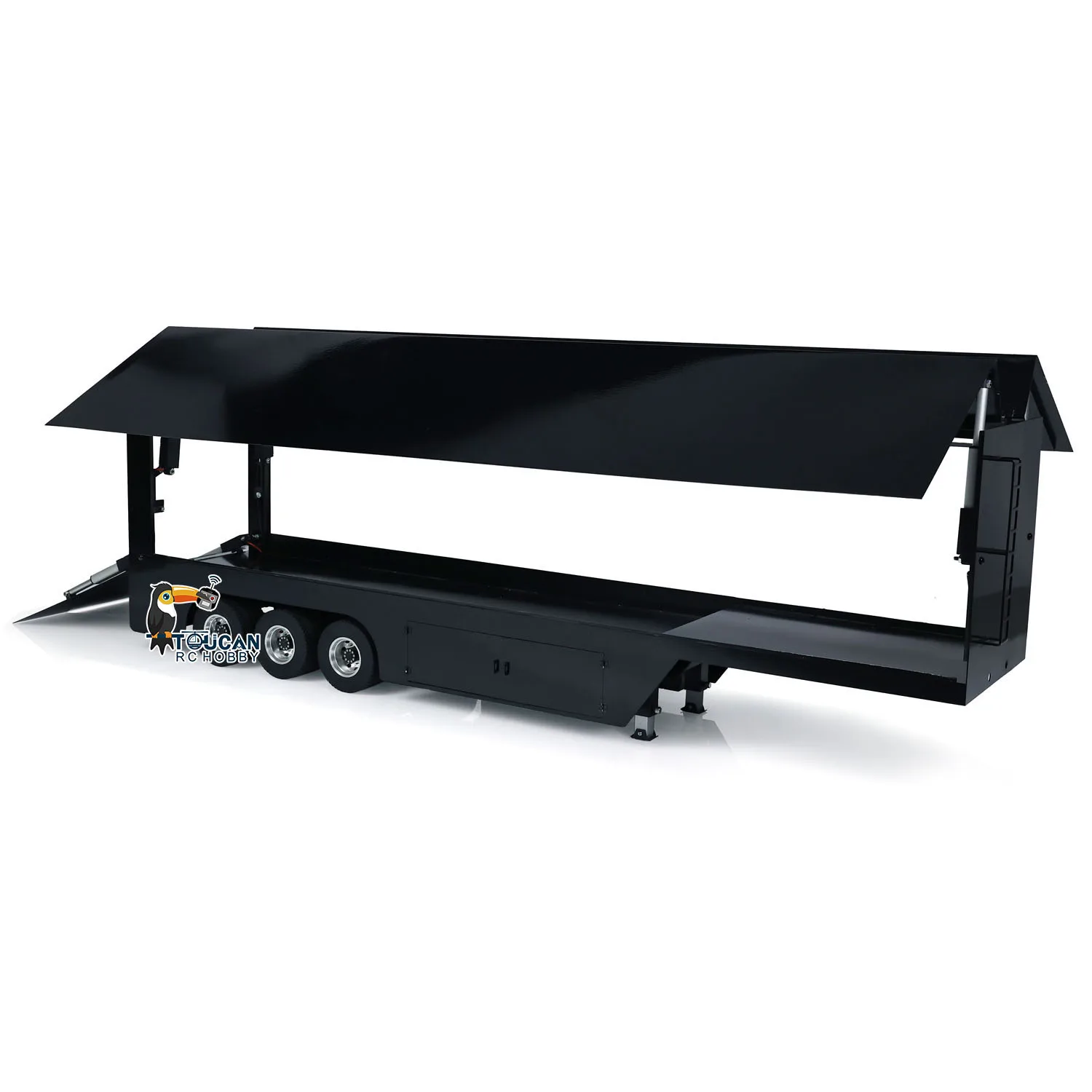 Toys Metal 1/14 RC Mobile Stage Vehicles Remote Control Painted Finished Roadshow Trailer Truck Vehicle Model for Boys TH23486 - Image 5