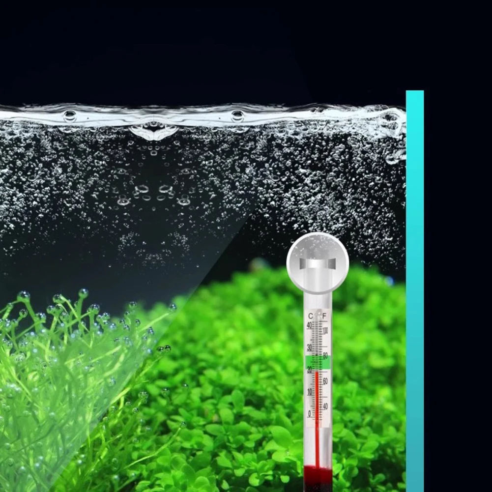 Glass Aquarium Gauge Aquarium Thermometer Accurate Temperature Readings Double-Layer Glass Design Accurate Aquarium Thermometer