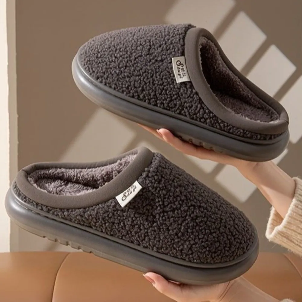 

Fashion EVA Cotton Slippers Fuzzy Non-Slip Platform Slippers Fluffy Slippers Men