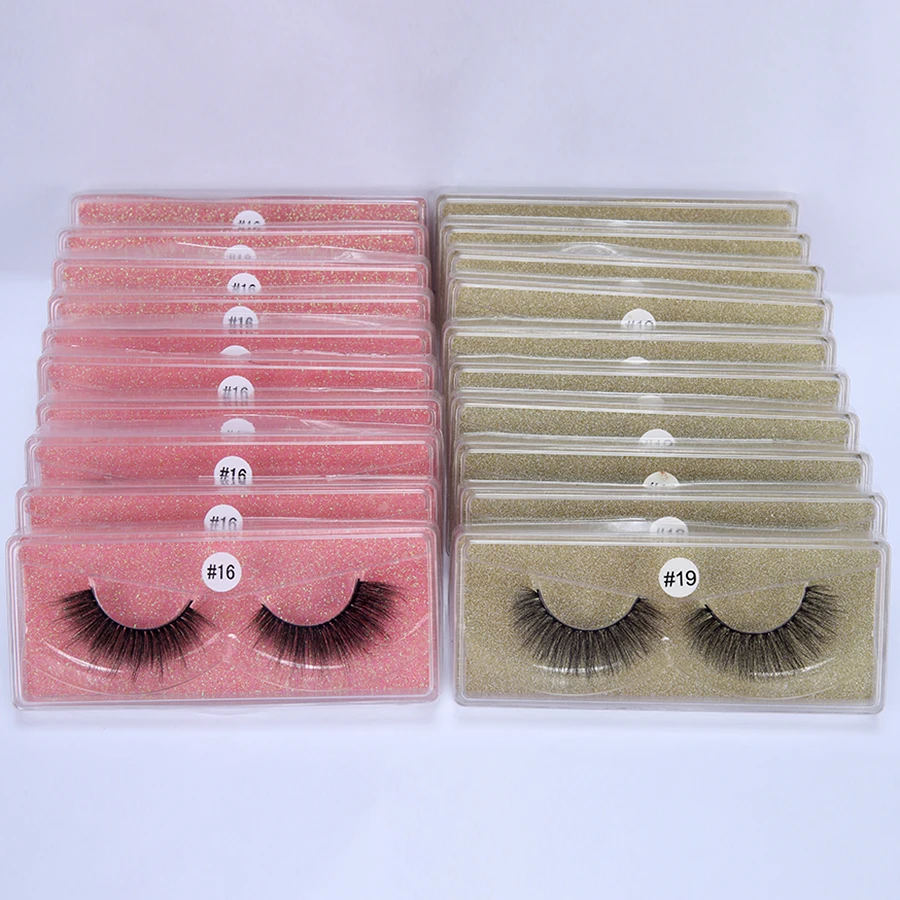 Faux Eyelash Wholesale 10/30/50 Pcs 3D Mink Lashes Natural False Eyelashes Reusable Messy Fake Lashes In Bulk Cilios Makeup Set