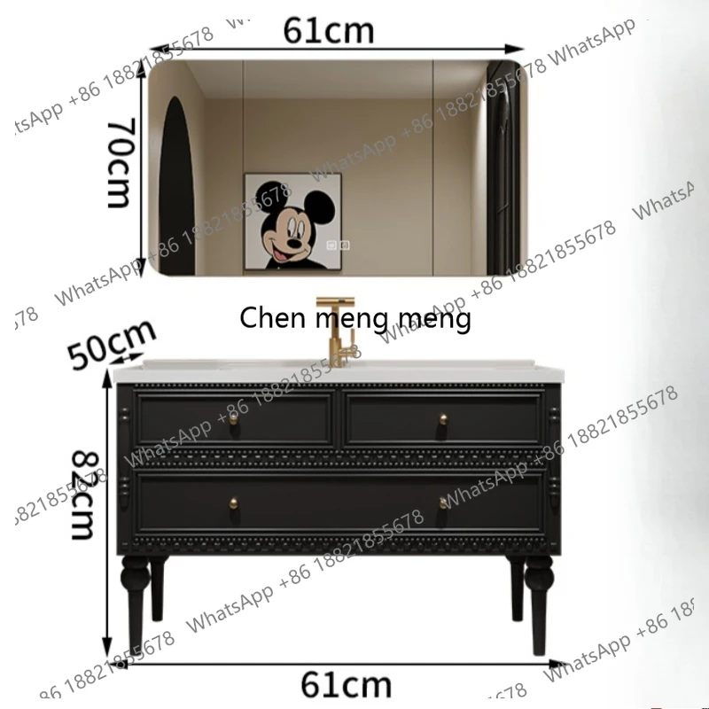 Vanity Rock Plate Bathroom Cabinets Combination Minimalist Homestay Bathroom Cabinets Villa Home Furniture Gabinetti
