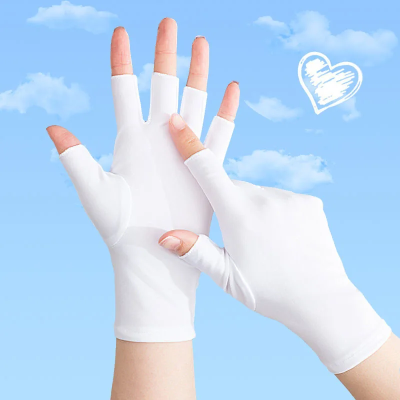 Stay Protected This Summer: Thin Half Finger Sunscreen Gloves for Women