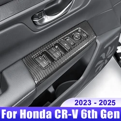 For Honda CRV 6th Gen 2023 2024 2025 / CR-V Hybrid Car Window Glass Lift Switch Button Panel Trim Cover Accessories