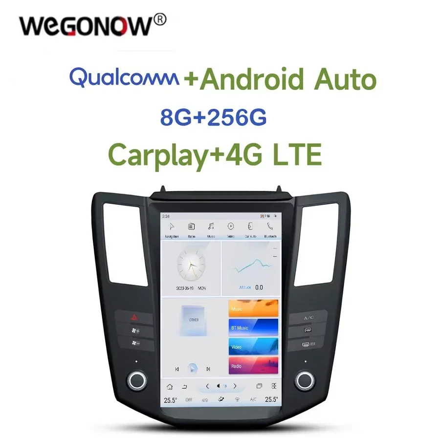 

Tesla Qualcomm Carplay Car DVD Player 360 Android 11.0 8G+256G 4G SIM GPS Radio Wifi BT for LEXUS RX300 RX330 RX350 2004-2007