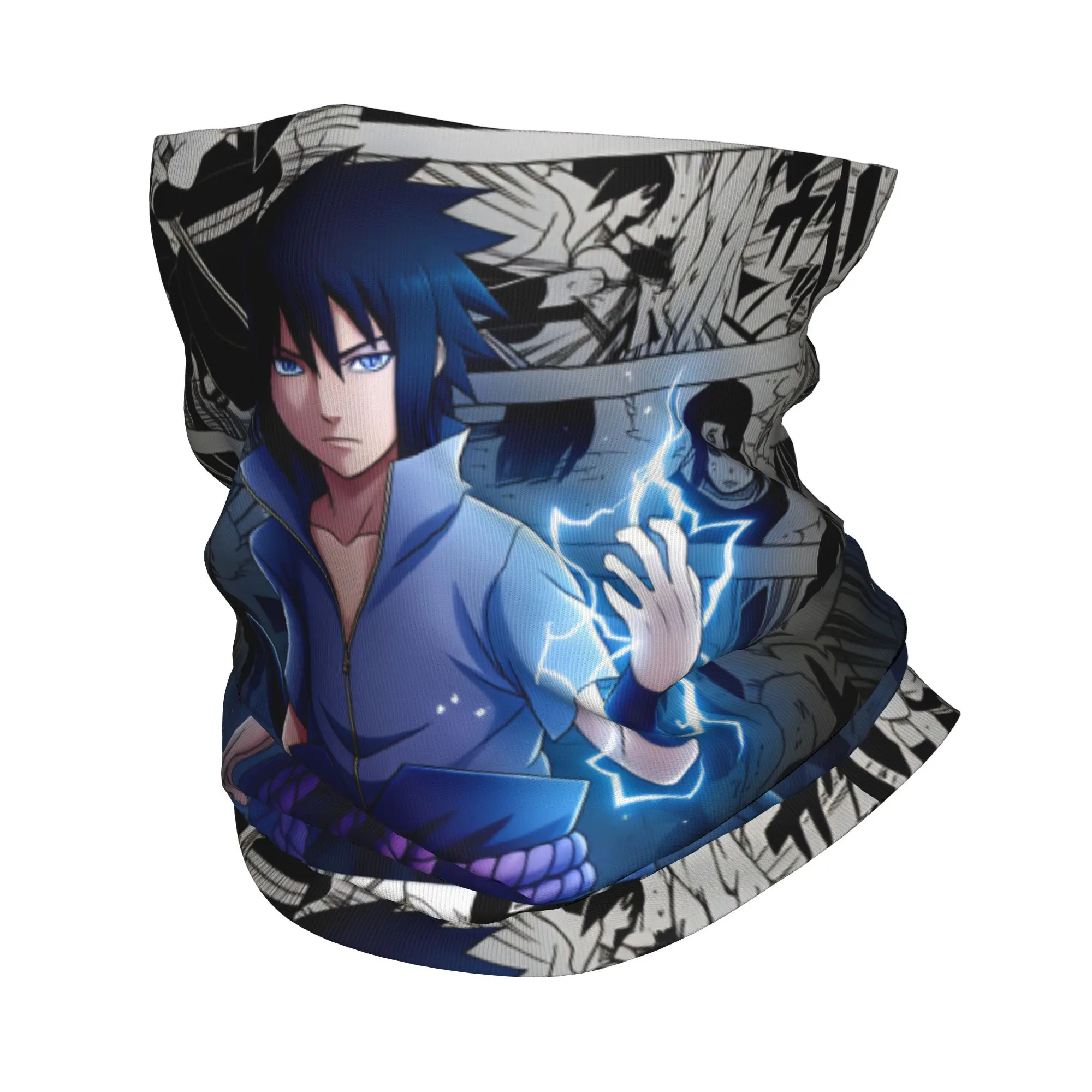 

Custom N-Narutoes Uchihas Sasukes Neck Gaiter Women Men Windproof Winter Action Combat Manga Film Bandana Scarf for Ski