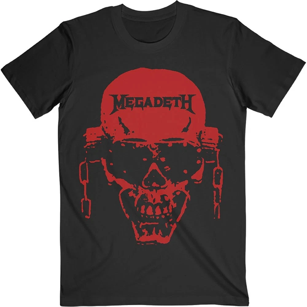American Vintage Megadeth Red Hi Contrast Vic Shirt Men's T-Shirt Summer New Vintage Fashion Men's and Women's Streetwear