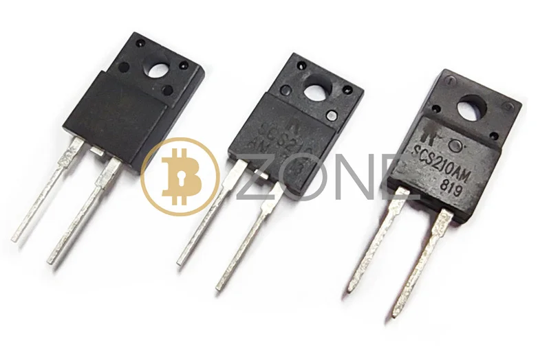 TO-220F-2 de diode de barrière de SCS210AM SiC Schottky 650V 10A approprié à l'accessoire de réparation d'alimentation d'énergie de mineurs