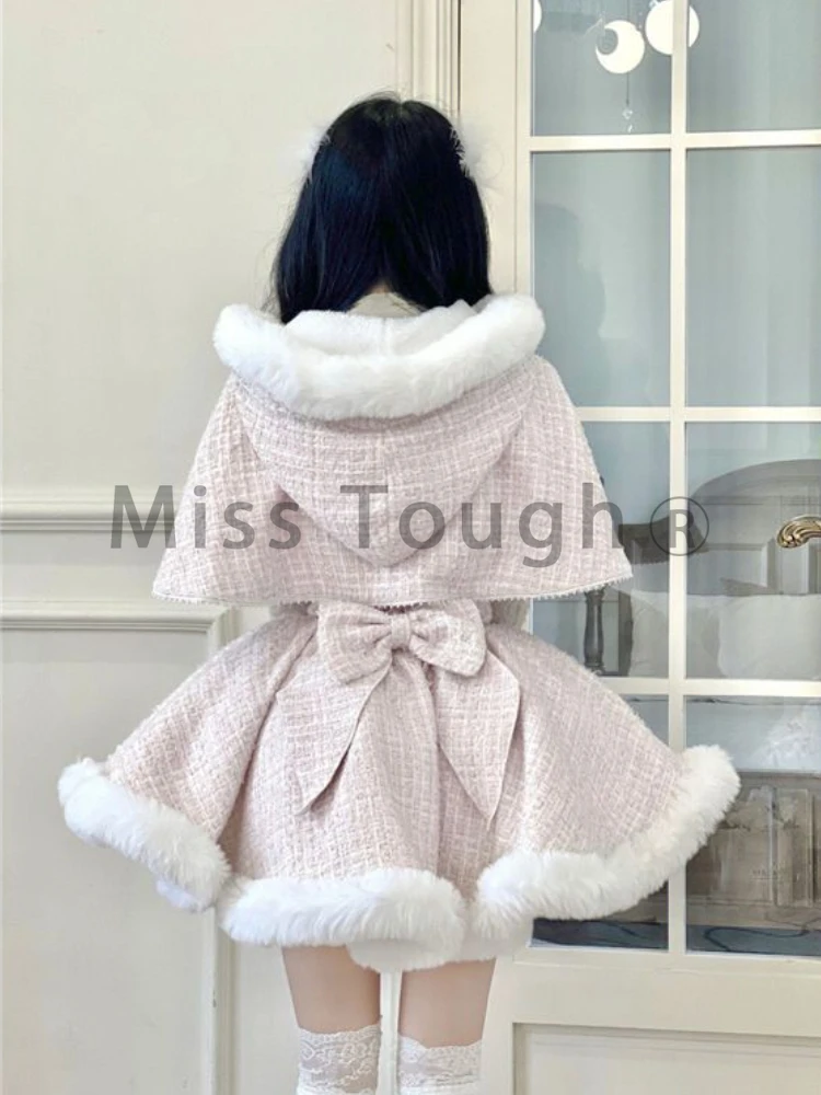 Korean Style Kawaii New 3 Piece Set Women Retro Patchwork Vintage Dress Suit Female Short Coat + Off Shoulder Dress + Solid Tops