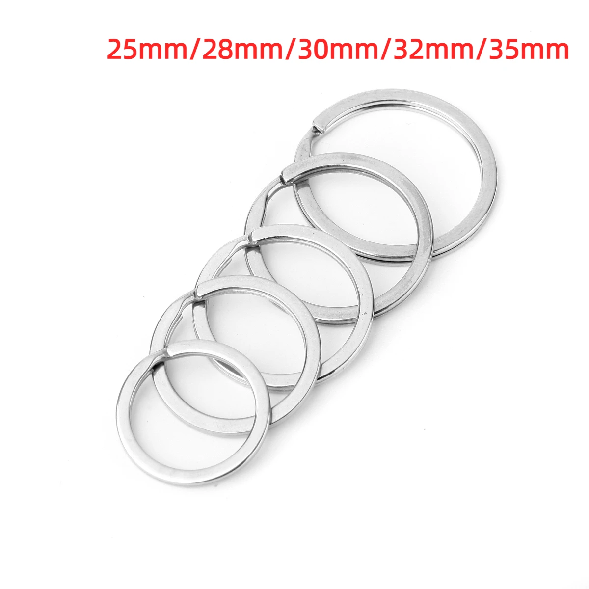 20/50/100pcs portachiavi 25/28/30/32/35mm Round Flat Line Split Rings portachiavi portachiavi per gioielli che fanno portachiavi risultati fai da te