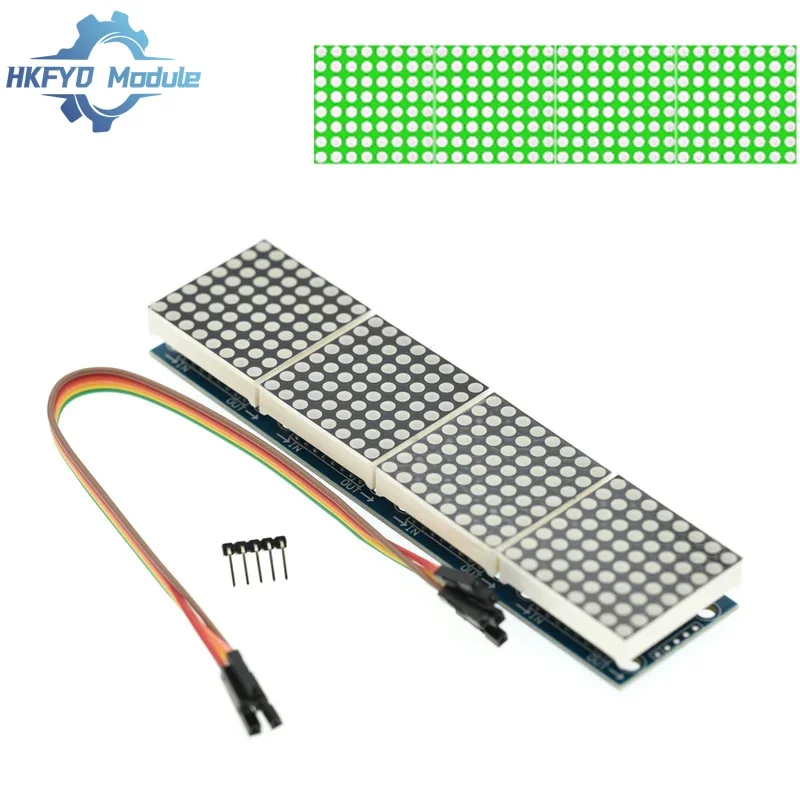 4-in-1 dot matrix-displaymodule met MAX7219 - 5P-lijn, voor Arduino-microcontrollerprojecten