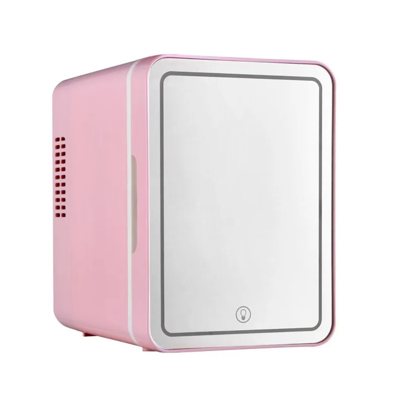 Portable Mini Makeup Cooler Fridge Luxury Cosmetic Fridges with Mirror Mute Skincare Refrigerator 4L Small Refrigerator for Room