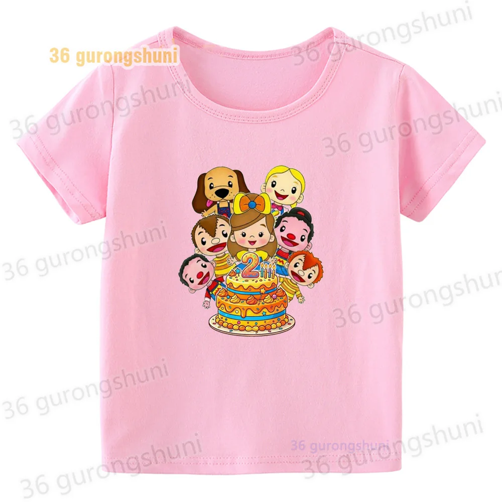 Camiseta para bebé, camiseta de Bely y Beto para niñas, camisetas rosas para niños, ropa para niños, camisetas gráficas de verano de manga corta