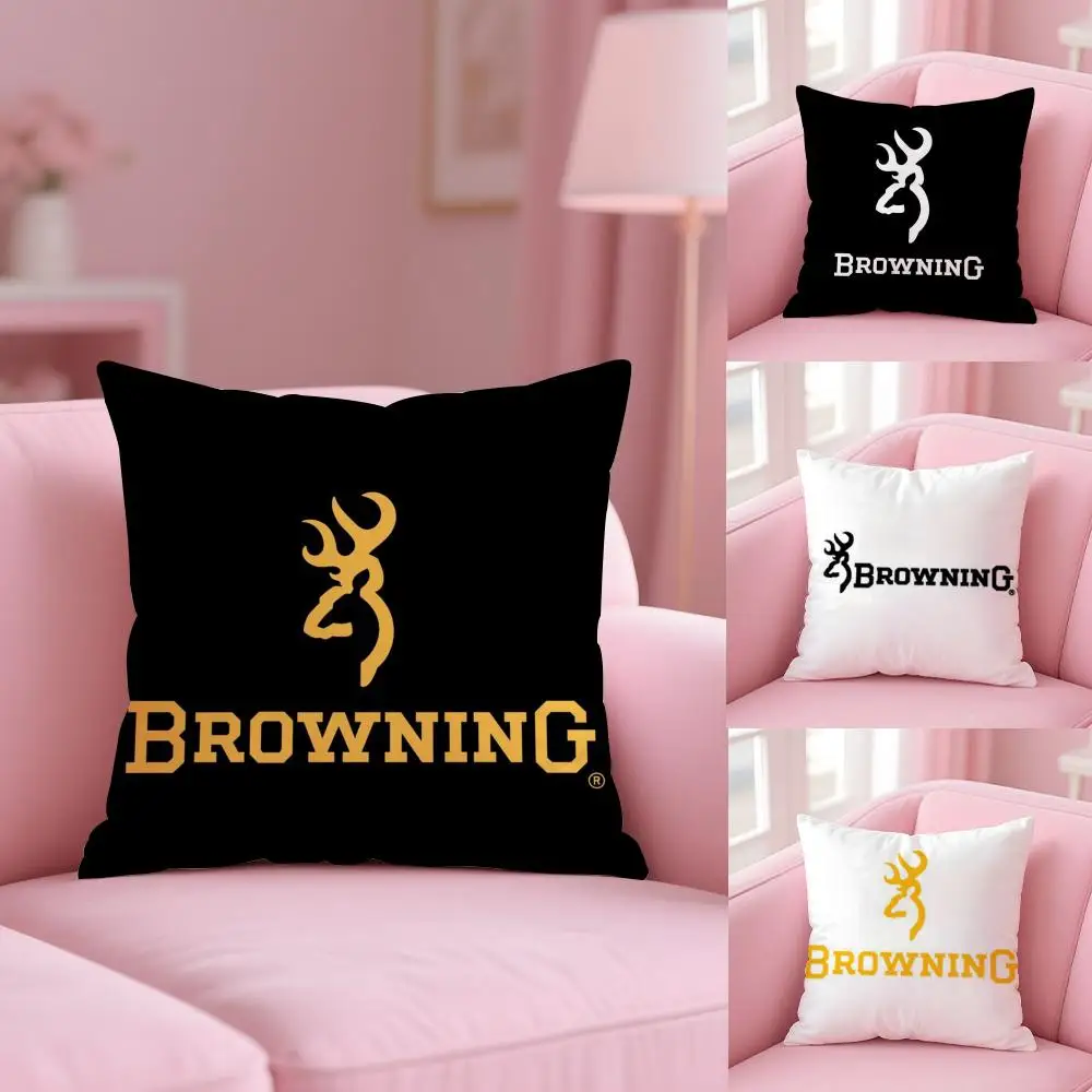 كول العلامة التجارية B-براونينج كيس وسادة نسيج قطيفة لينة على الوجهين المطبوعة أريكة ديكور المنزل غرامة الشتاء هدية غطاء الوسادة #3
