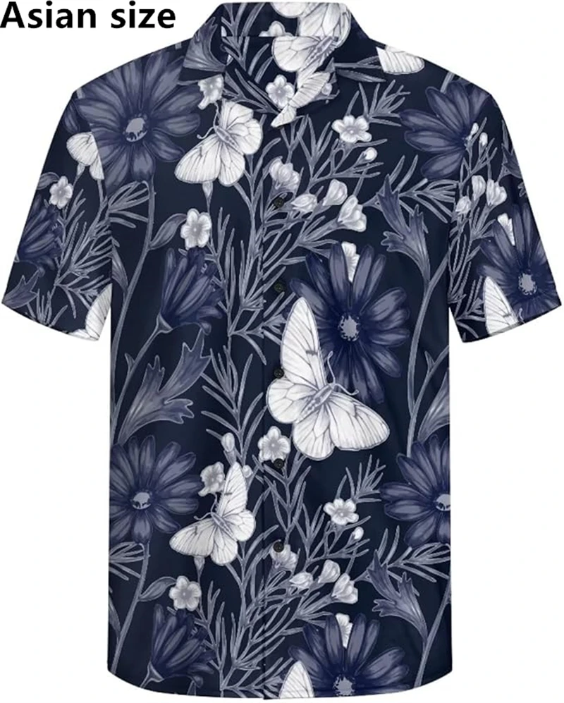 

Рубашка с 3D цветочным принтом ромашки для мужчин и женщин, классический ретро-рукав с коротким рукавом, рубашки для летних каникул, дышащие топы, гавайские