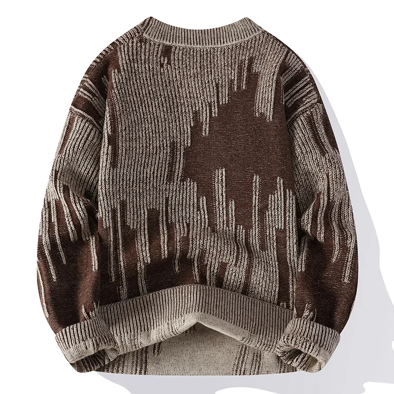 

2024 Fall Winter Top Fashion Harajuku Vintage Sweater Men Korean Pullovers Soft Warm Mens Casual Loose Wool Sweaters Pull Homme