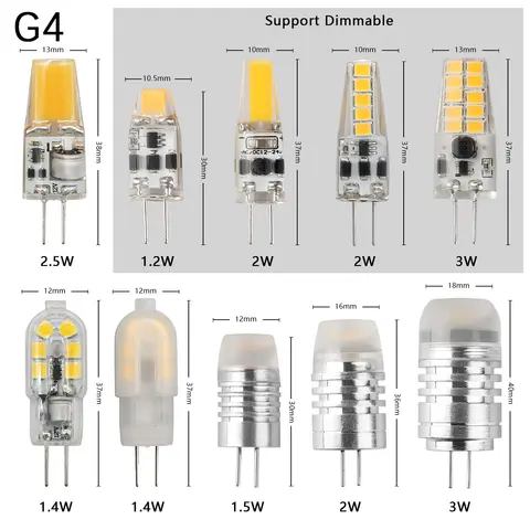 5-50pcs LED G4 MINI หลอดไฟ AC DC 12V 24V LOW Power 1.2W 1.4W 1.5W 2W 3W ประสิทธิภาพ Strobe สําหรับโคมระย้าคริสตัลห้องครัว