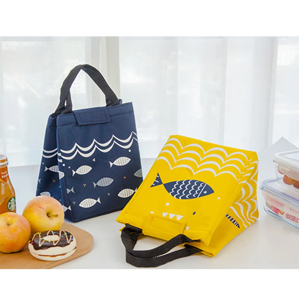 

1Pcs Thermal Insulated Lunch Bag Waterproof Tote Bag for Outdoor Travel Picnic Camping Yellow Large Capacity Lunch Box