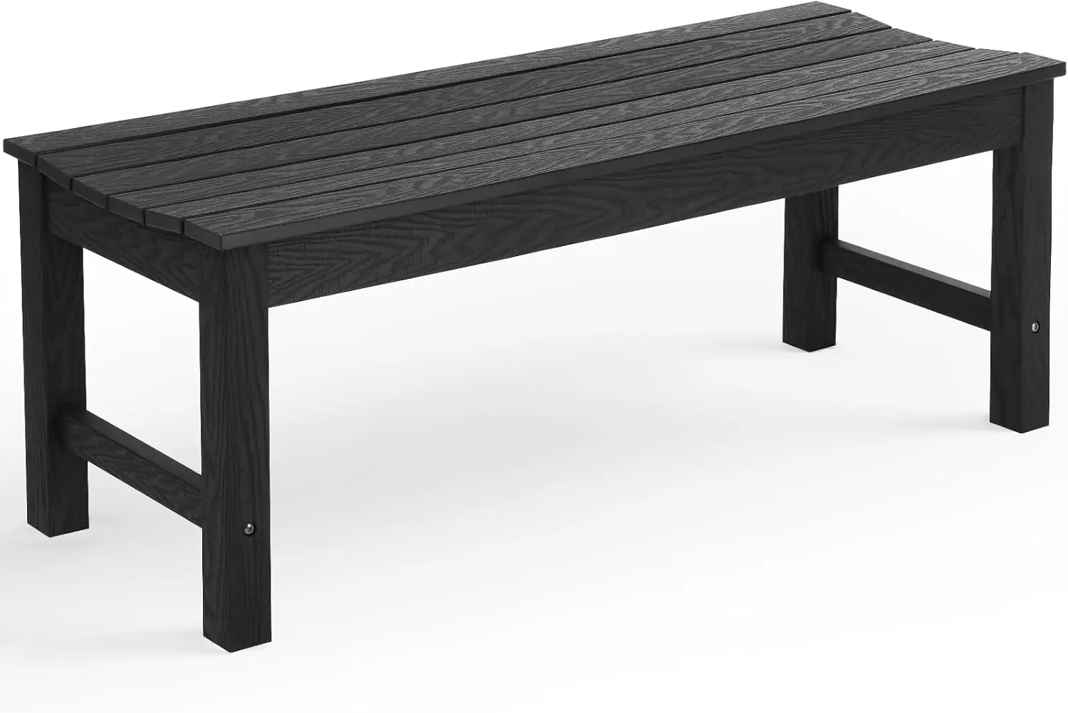 

Outdoor Bench, 2-Person Patio Backless Bench, All-Weather HIPS Garden Bench, Never Rot or Fade, for Backyard, Porch, Patio,