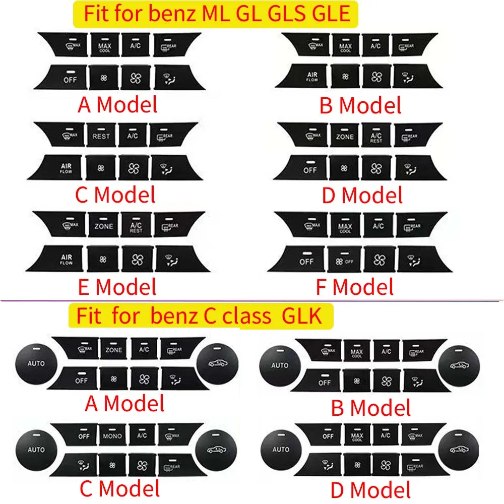 وحدة التحكم سخان التيار المتردد أزرار تكييف المناخ غطاء استبدال لمرسيدس بنز C GLK ML GL GLS GLE الفئة W204 X204 W166 X166