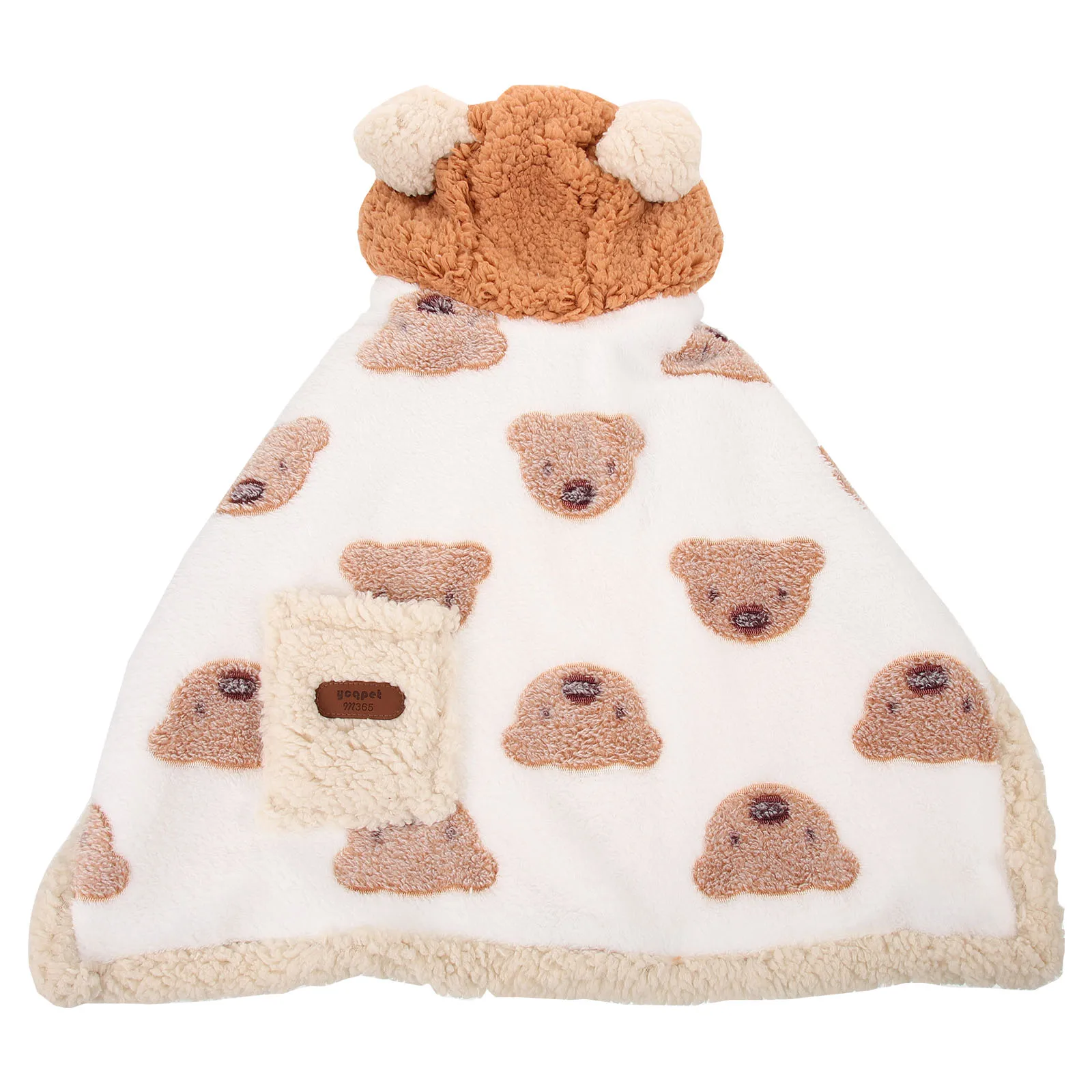

Pajamas Puppy Robe Comfortable Towel Flannel Clothes Brown M Size Pet Dog Cloak Cartoon Shaped Stylish Christmas Party Bath