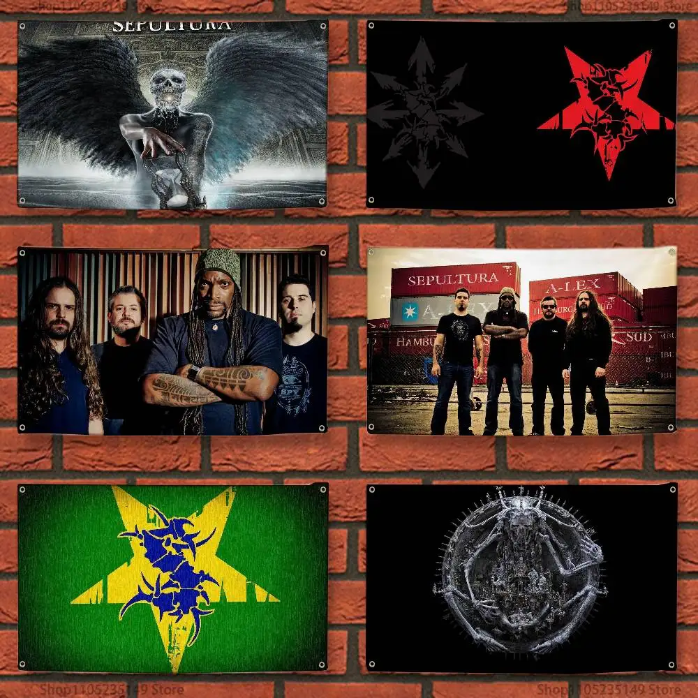 

s-Sepulturas Flag Dormitory Family Wall Banner Outdoor Activities Atmosphere Tapestry Decor