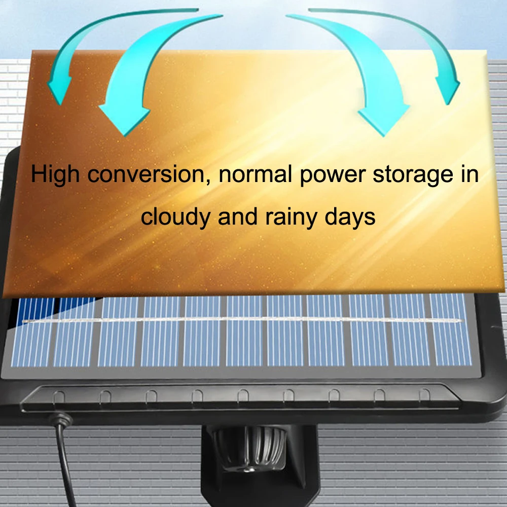 Powerful Solar Wall Light Outdoor Spotlight Monitor With Motion Sensor Street Lamp 500W With 5M Solar Panel Lighting For Garden