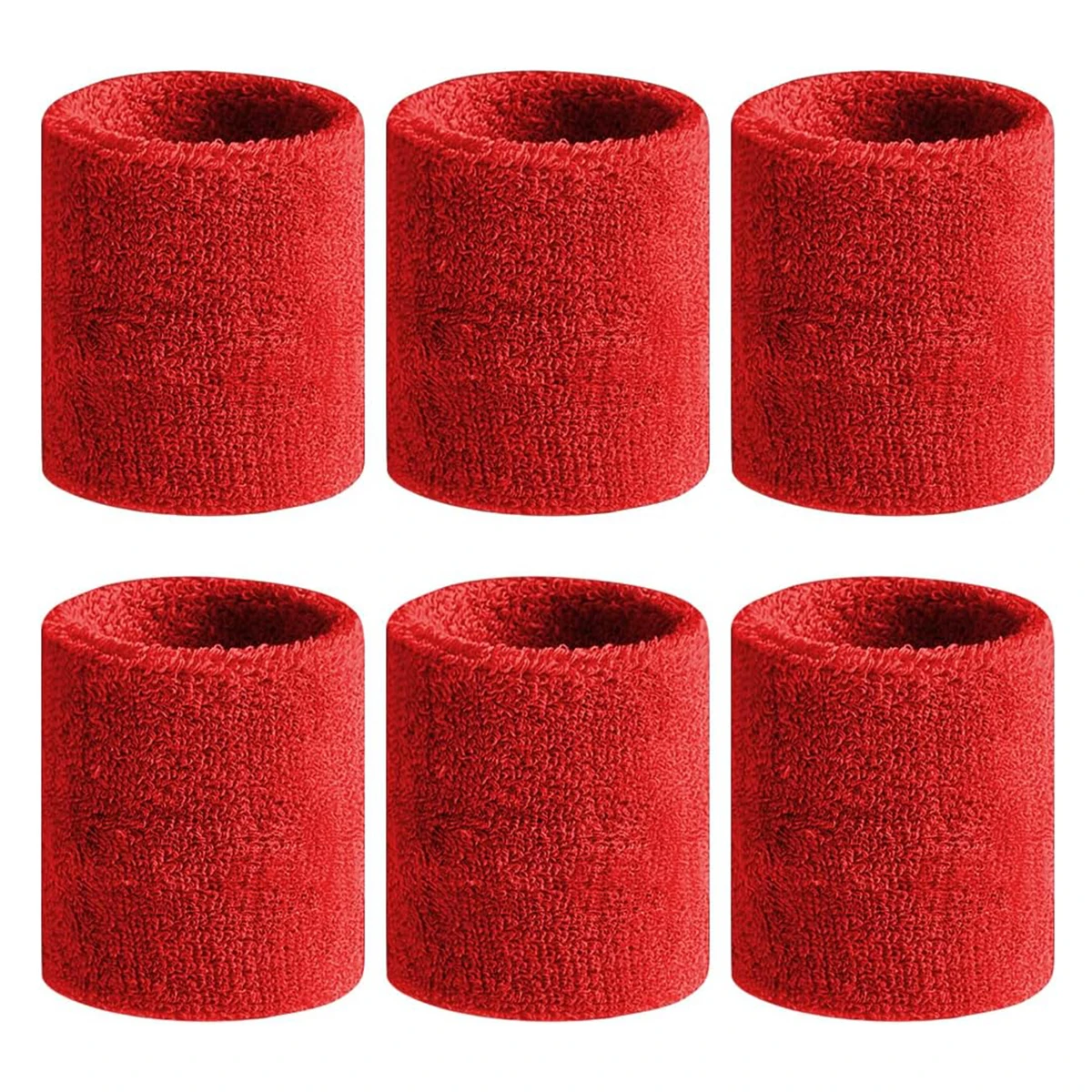 6 Stück schweißabsorbierendes Sportarmband, feuchtigkeitsableitender Handgelenkschutz für Tennis, Basketball, Laufen – Detail 5