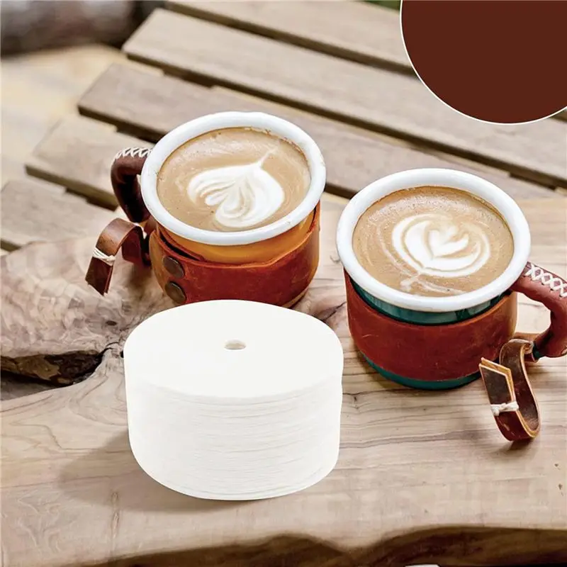 ABUL-1200Pcs Unbleached Percolator Coffee Filters, 3.75In Disposable Coffee Paper Filter, Disc Coffee Filters White