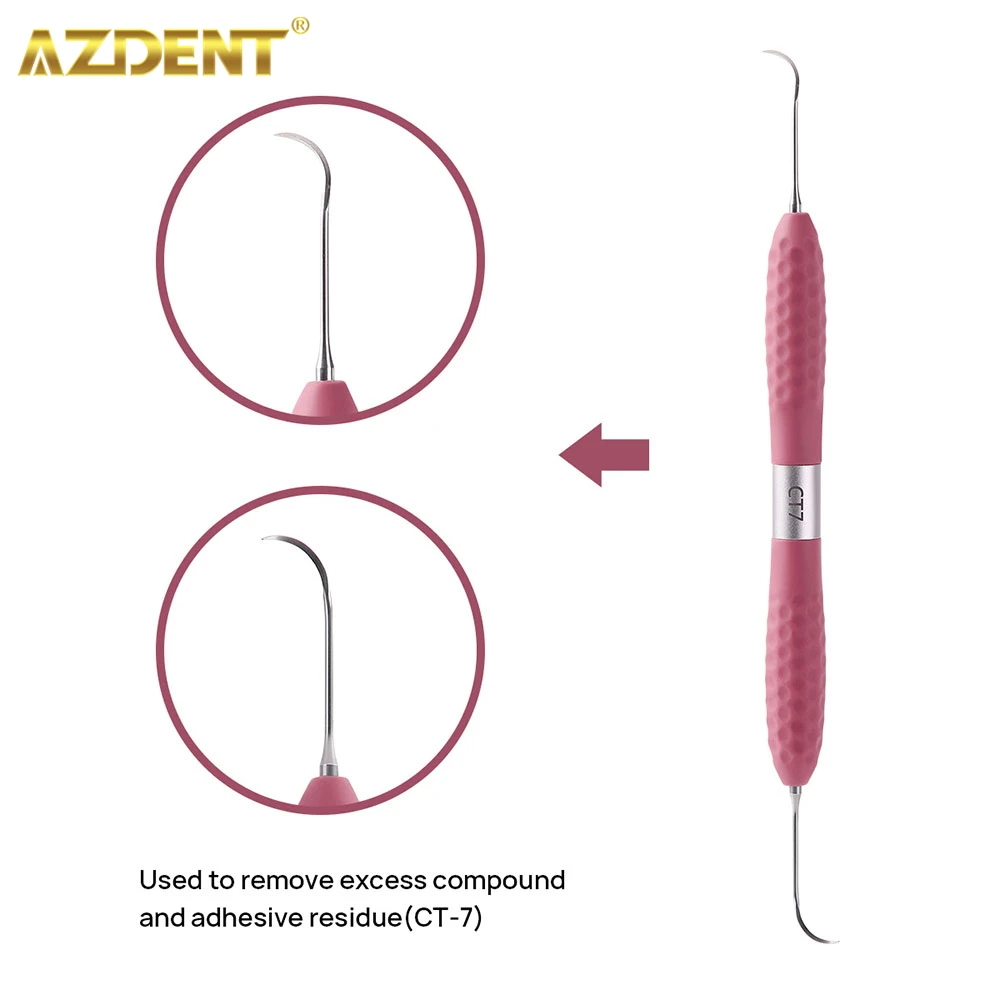 AZDENT dentystyczny wypełniacz do narzędzi regenerujących wypełniony żywicą estetyczny nóż do odnawiania silikonowy uchwyt przyrząd do stomatologii