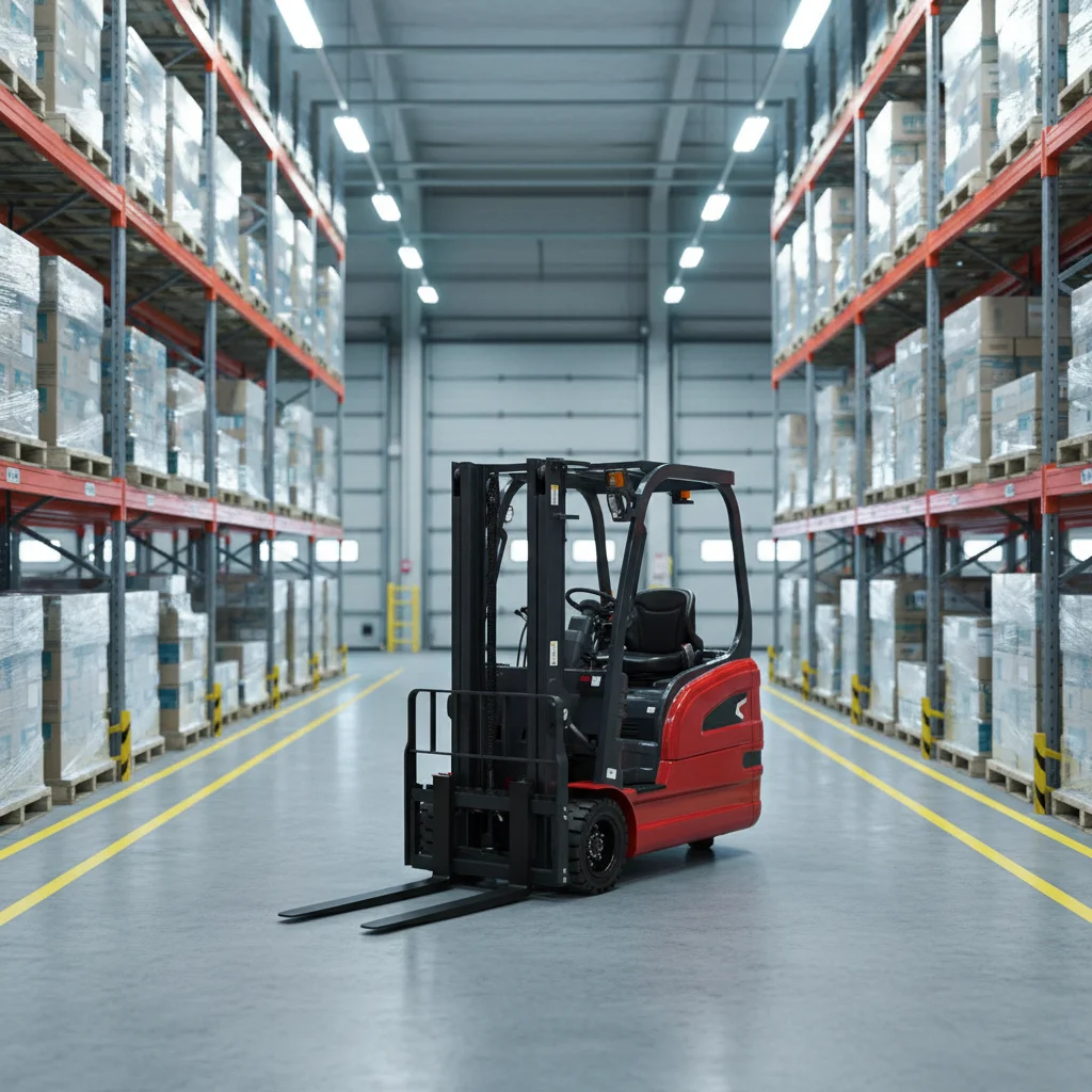 2-Ton Three-Wheel Electric Forklift Hydraulic Ride-On Electric Forklift 1.2-Ton Electric Forklift