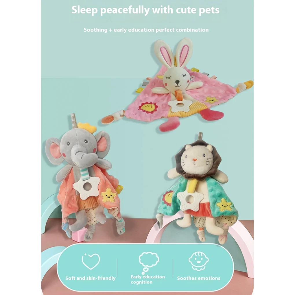 Bebê calmante coelho brinquedos cobertores do bebê com sino seguro e suave para bebês bebê calmante boneca coelho