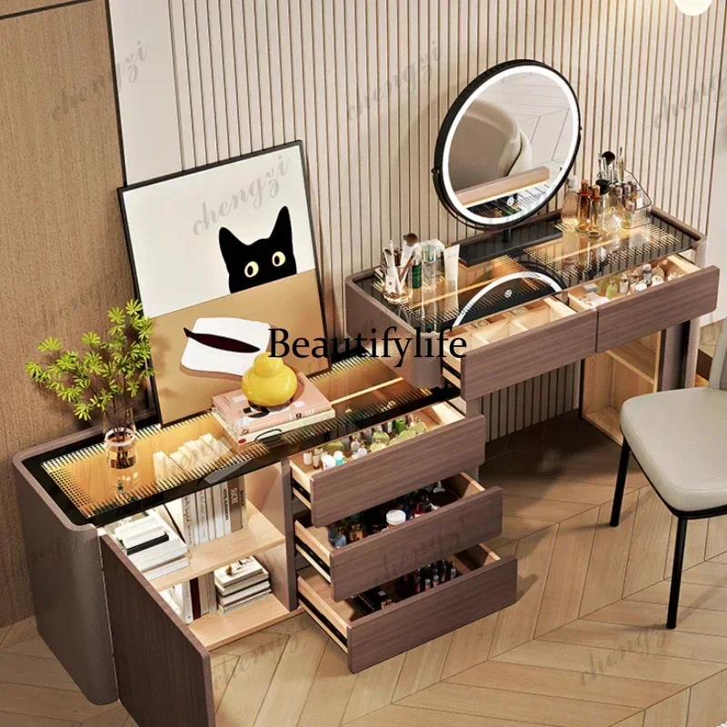 B456 Simple Smart Storage Cabinet Makeup Table Makeup Vanity Dresser Locker Dressing Table Toiletries Desk Dressers Dressing Tab