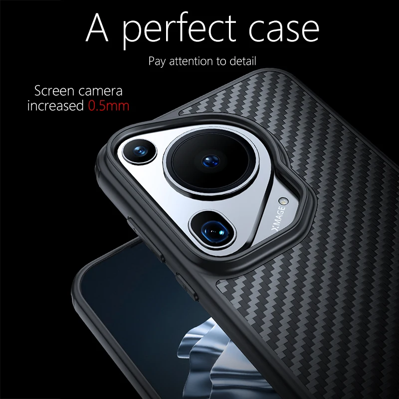 Magnetic Kevlar Aramid Fiber Cover For Huawei Pura 70 Ultra Plus Pura70 Pro+ P60 Pro Art Anti-Drop Anti-Fingerprint Magsafe Case