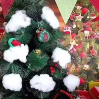 Wholesale Fluffy Artificial Fake Snow Christmas Fake Snow Cotton Fiber Stuffing Snow Covering for Winter Scene Props Doll Filler 3