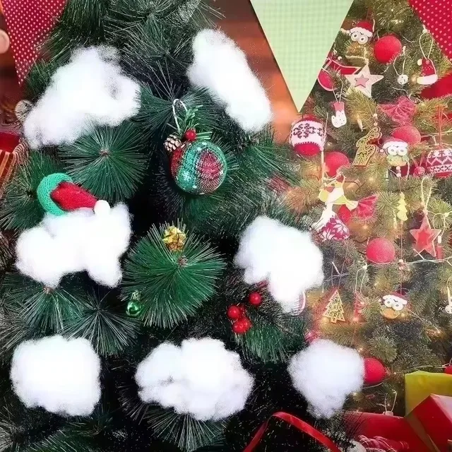 Wholesale Fluffy Artificial Fake Snow Christmas Fake Snow Cotton Fiber Stuffing Snow Covering for Winter Scene Props Doll Filler 3