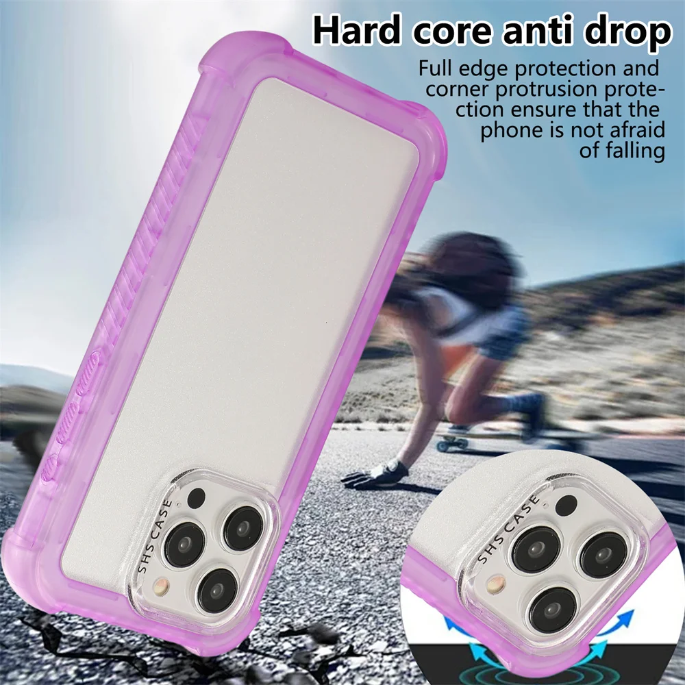 3in1 Military Shockproof Protective Phone Case For iPhone 16 15 14 Pro Max 16 Plus 13 Air Cushion TPU Bumper PC Hard Back Cover